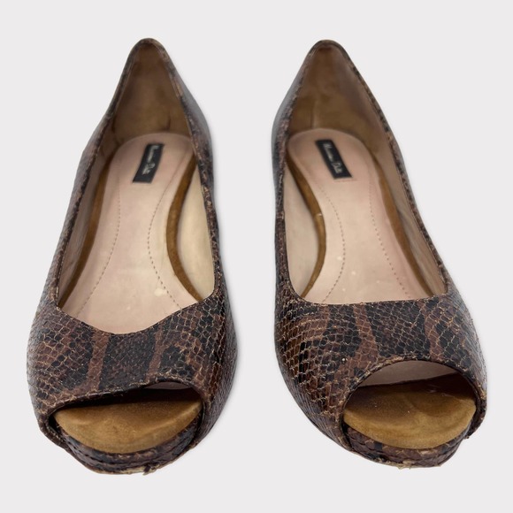 Massimo Dutti (39) Heels Snakeskin Open-Toe Pump - Picture 7 of 11